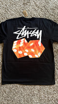 New Rare Stussy Diced Out Dice Black Logo Tee T Shirt L Hoodie, Sweatshirt | FlexRushtees.com