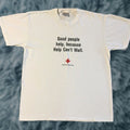 Vintage 90s Red Cross Help Can T Wait Faded Promo Shirt Xl Doctor Nurse Grunge 80s Shirt Men Hoodie, Sweatshirt