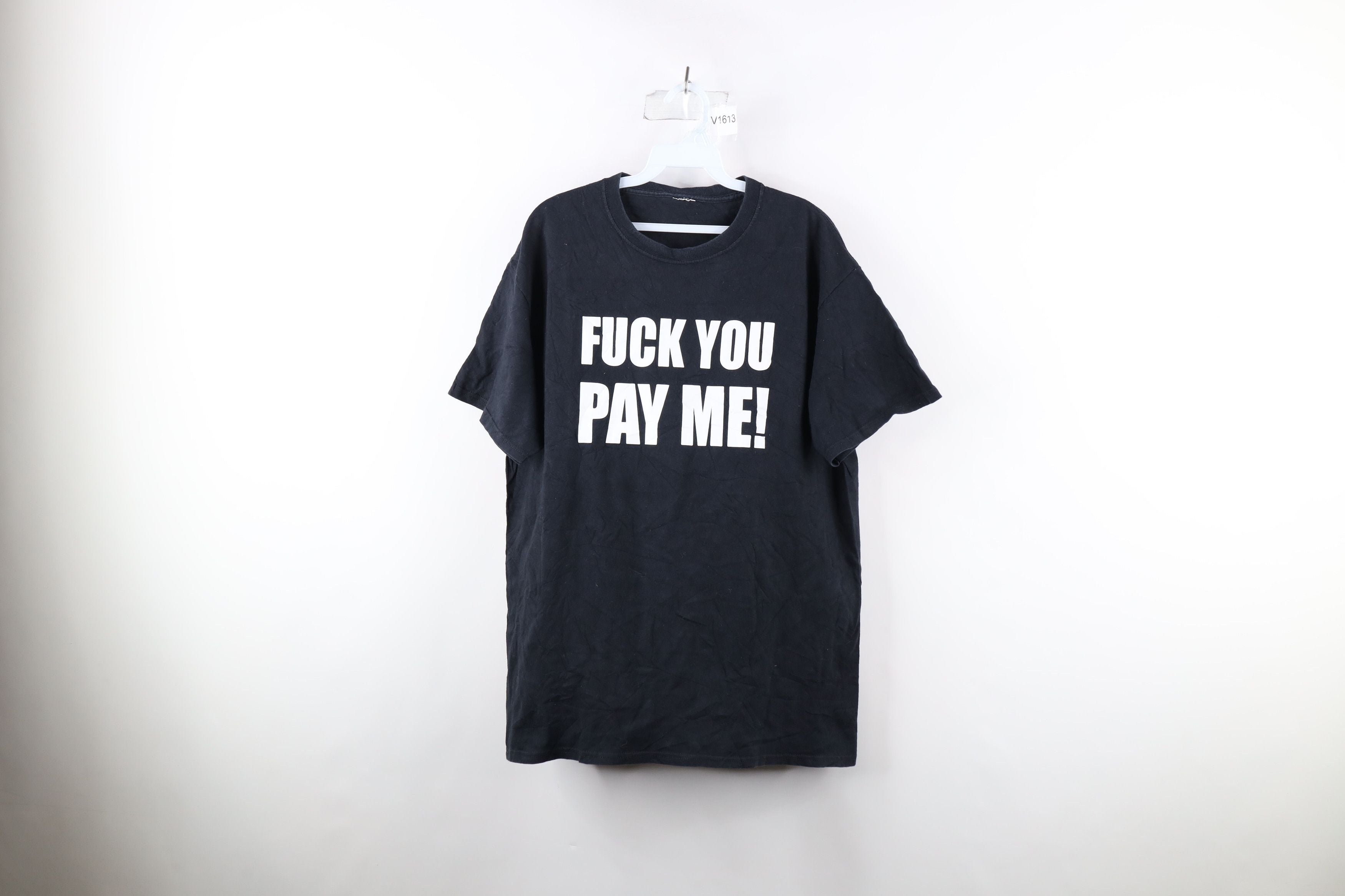 Vintage 90s Out Goodfellas Fuck You Pay Me T Shirt Black