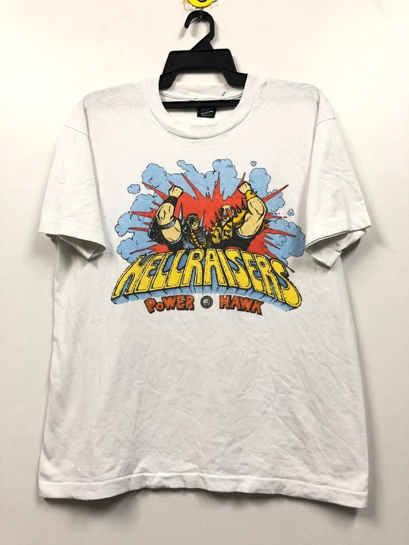 Wcw Nwo X Wwf Vintage Wrestling Hellraisers Power Hawk Njpw 90s T Shirt