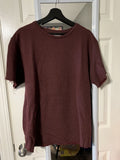 Premium Co French Terry Raw Hem Tee Maroon M Hoodie, Sweatshirt | FlexRushtees.com