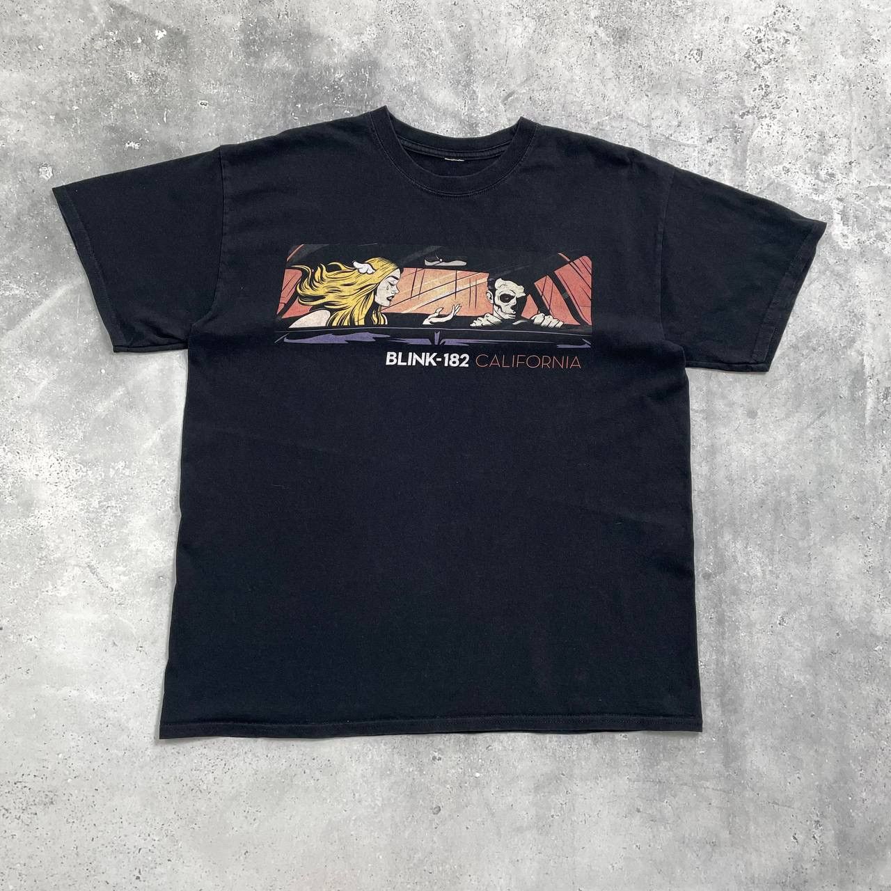 Band Tees Blink 182 California Album Promo T Shirt Faded Black M L Hoodie, Sweatshirt | FlexRushtees.com