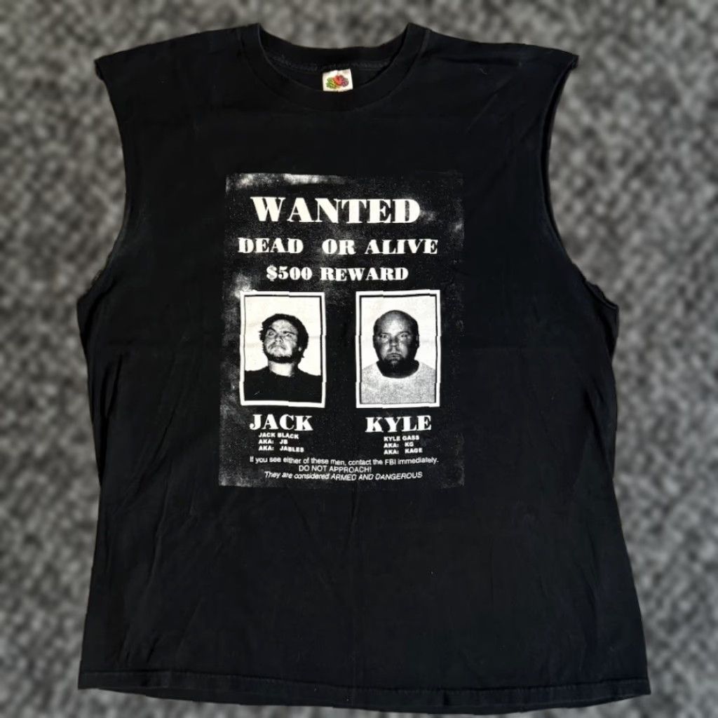 Fruit Of The Loom Vintage Tenacious D Wanted Dead Or Alive T Shirt Xl Black Cotton Logo Crew Neck Me Hoodie, Sweatshirt