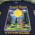 Vintage Touch Grass Put Down The Game Go Outside Funny Hiking Shirt Medium Camping Hoodie, Sweatshirt | FlexRushtees.com