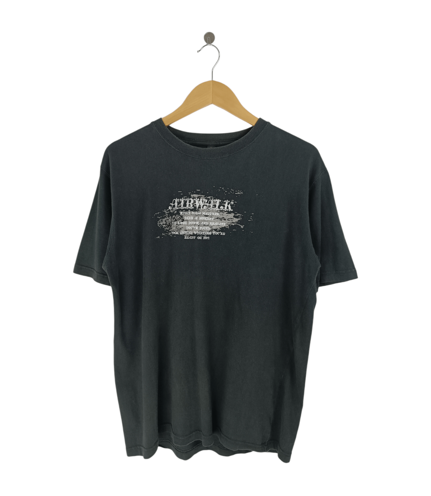 Vintage Y2k Airwalk Crazy Poem Skate 2000s Numetal Style Tee