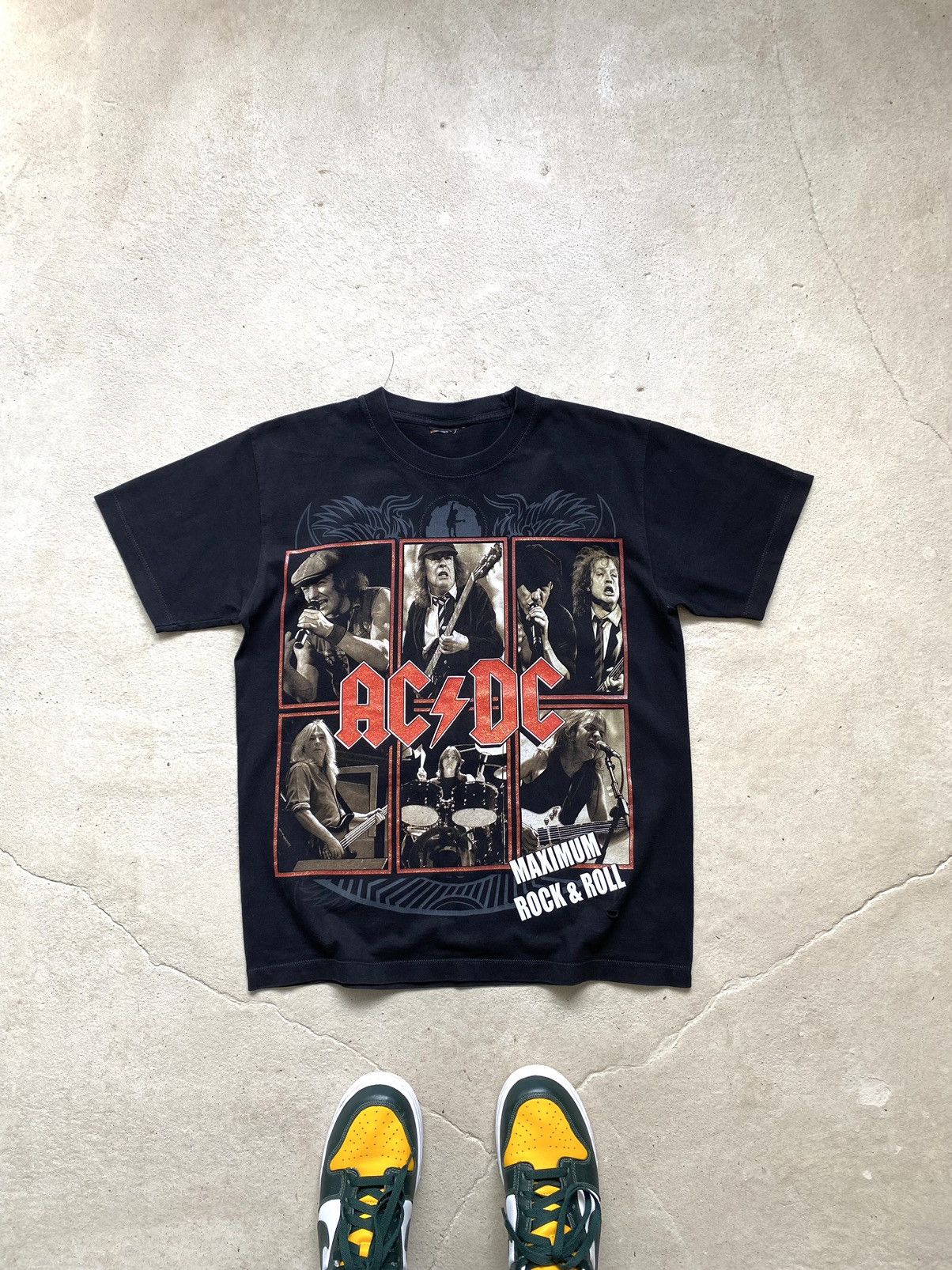 Ac Dc Vintage 1990 S Ac Dc T Shirt Maximum Rock N Roll Hoodie, Sweatshirt | FlexRushtees.com