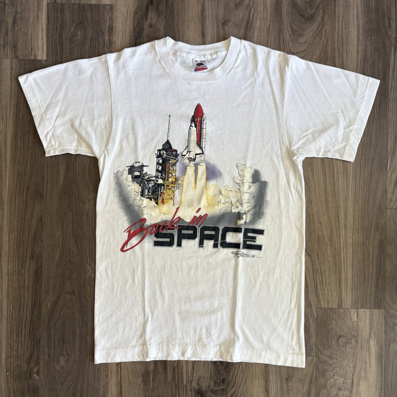 Vintage Nasa Space T Shirt Size M Back In Space Shuttle