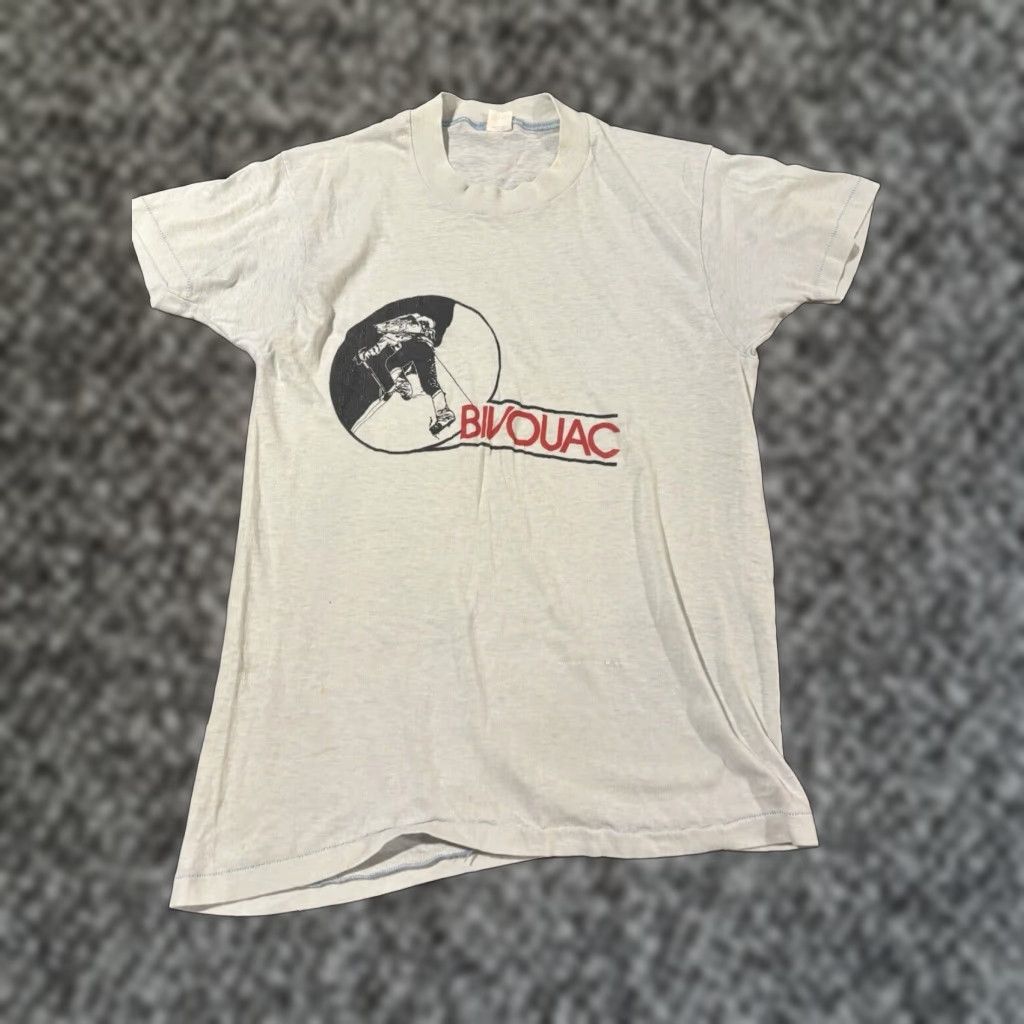 Vintage Bivouac Usa T Shirt Men Large Blue Hiking Outdoor 60s 70s 80s 90s Nature Outdoors