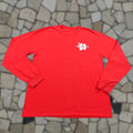 Vintage Trader Joe S Long Sleeve Shirt Men S Large Red Hibiscus Graphic Tee Tropical