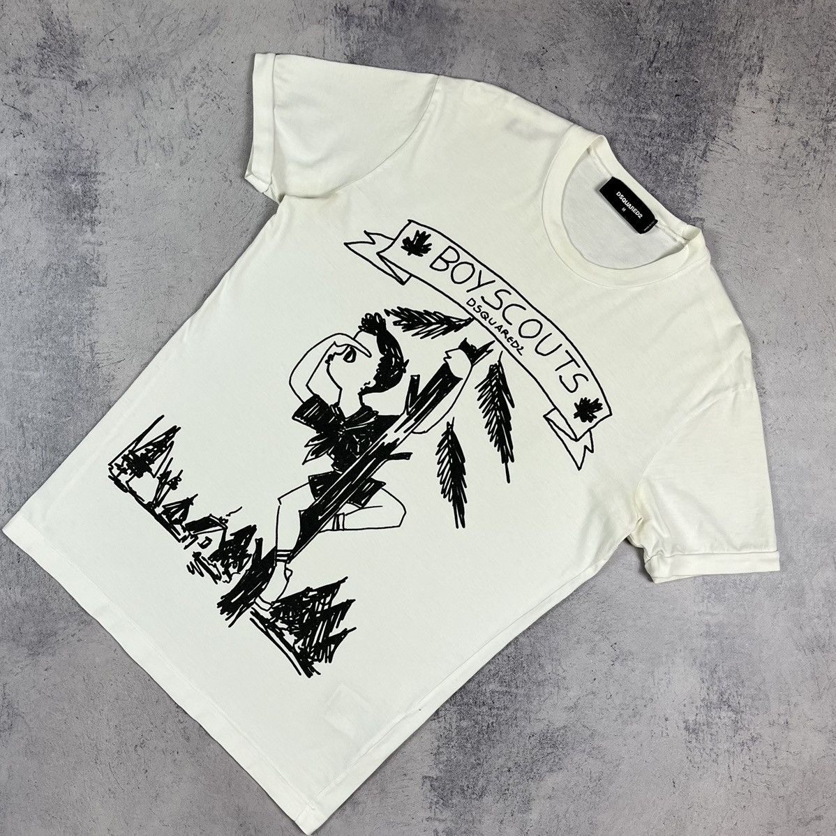 Designer Dsquared2 Boyscouts Big Logo Tee Hoodie, Sweatshirt | FlexRushtees.com