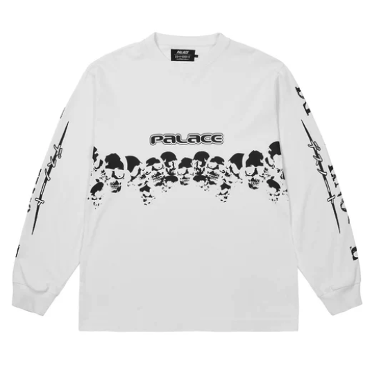 Palace Death Note Long Sleeve Shirt White Size Large