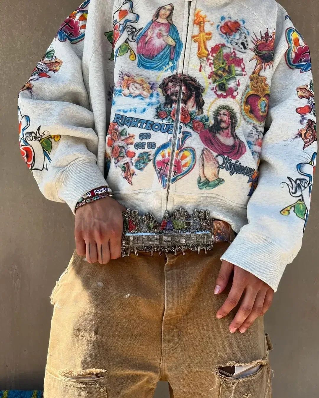 Other Retro Pattern Printed Hoodie