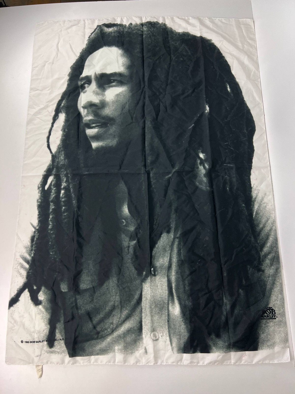 Marley Bob Marley 1993 Scarf Panel Wall Hanging Art T-Shirts, Hoodie, Sweatshirt | FlexRushtees.com