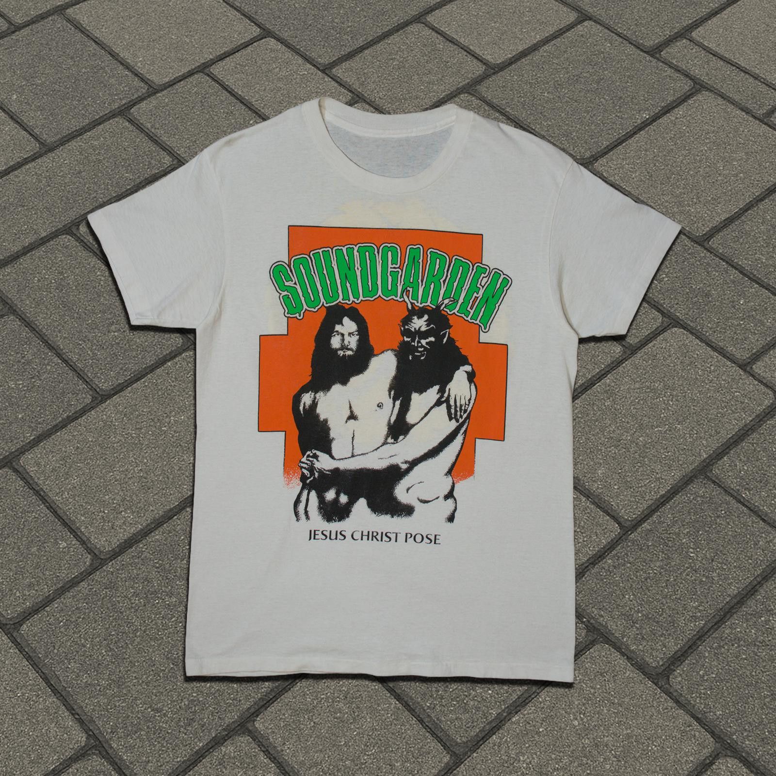 Vintage 1992 Soundgarden Jesus Christ Pose Tee Hoodie, Sweatshirt | FlexRushtees.com