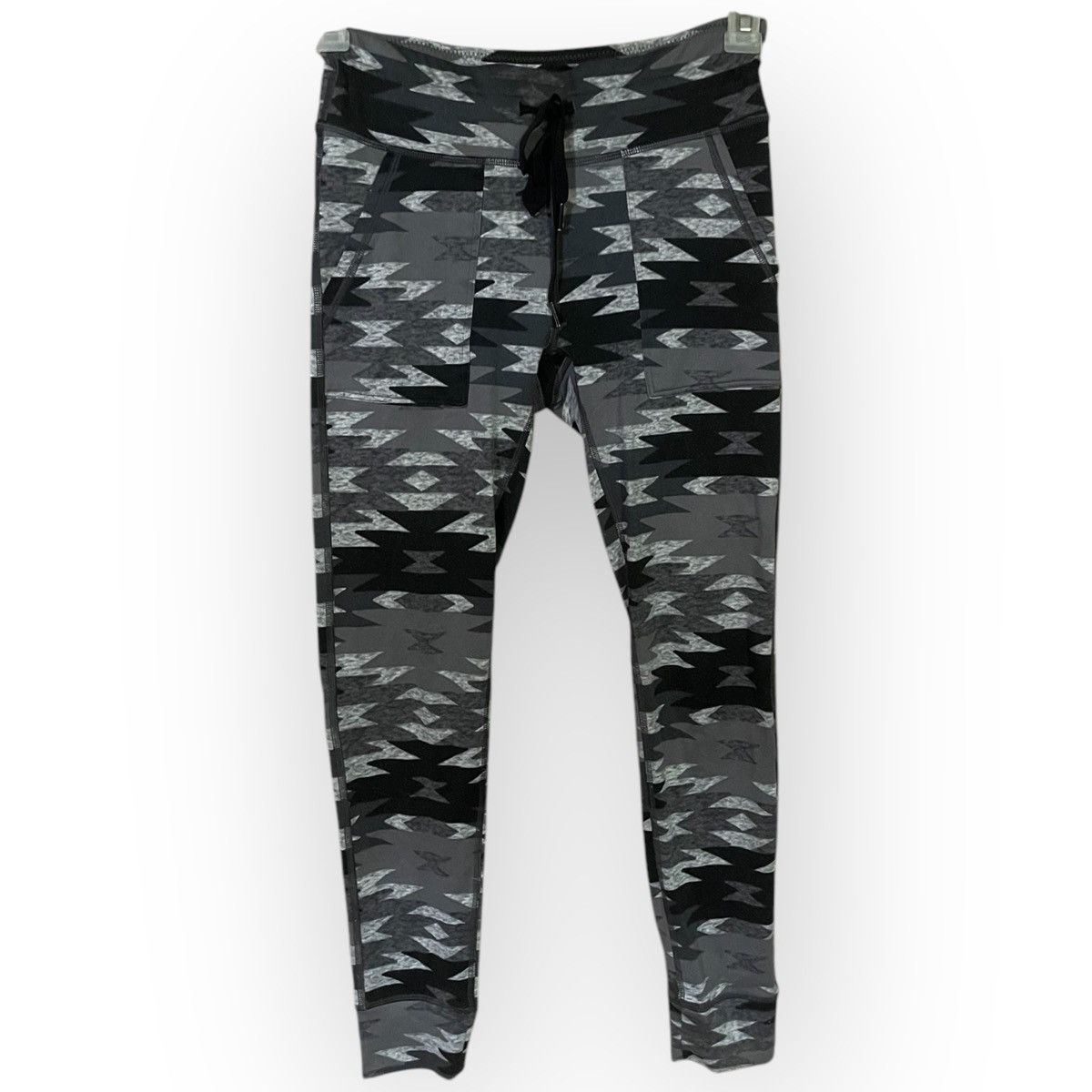 Other Aerie Chill Play Move Med Black Gray Aztec Jogger Leggings