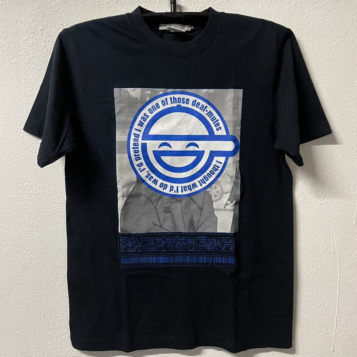 Japanese Brand X Vintage Ghost In The Shell Laughing Man T Shirt Cospa Hoodie, Sweatshirt | FlexRushtees.com