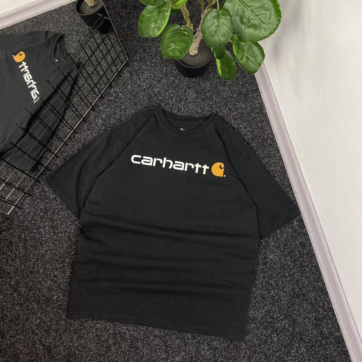 Vintage Y2k Oversized 2xl Carhartt Vintage Big Print Logo Tee