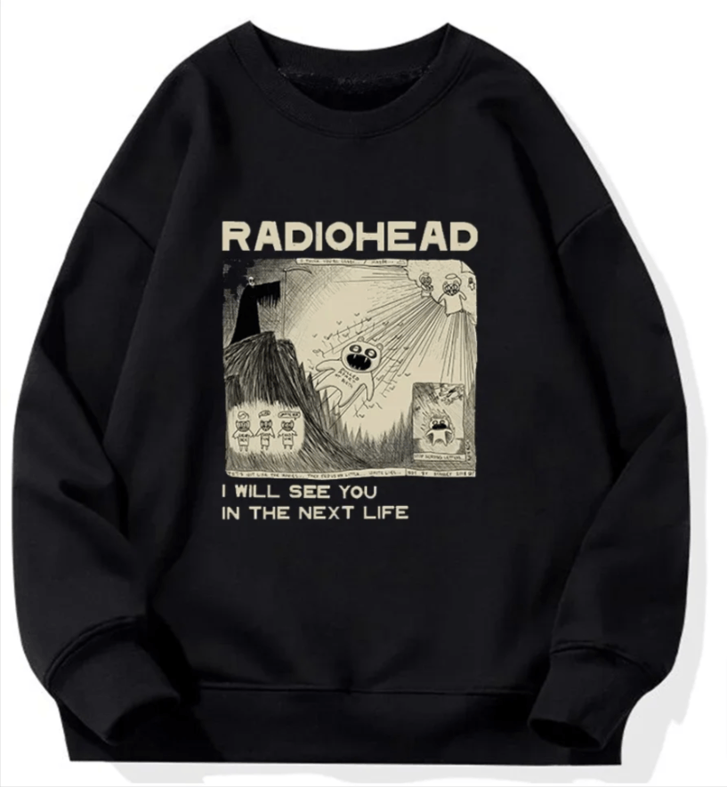 Vintage Radiohead Oversized Sweatshirt T-Shirts, Hoodie | FlexRushtees.com