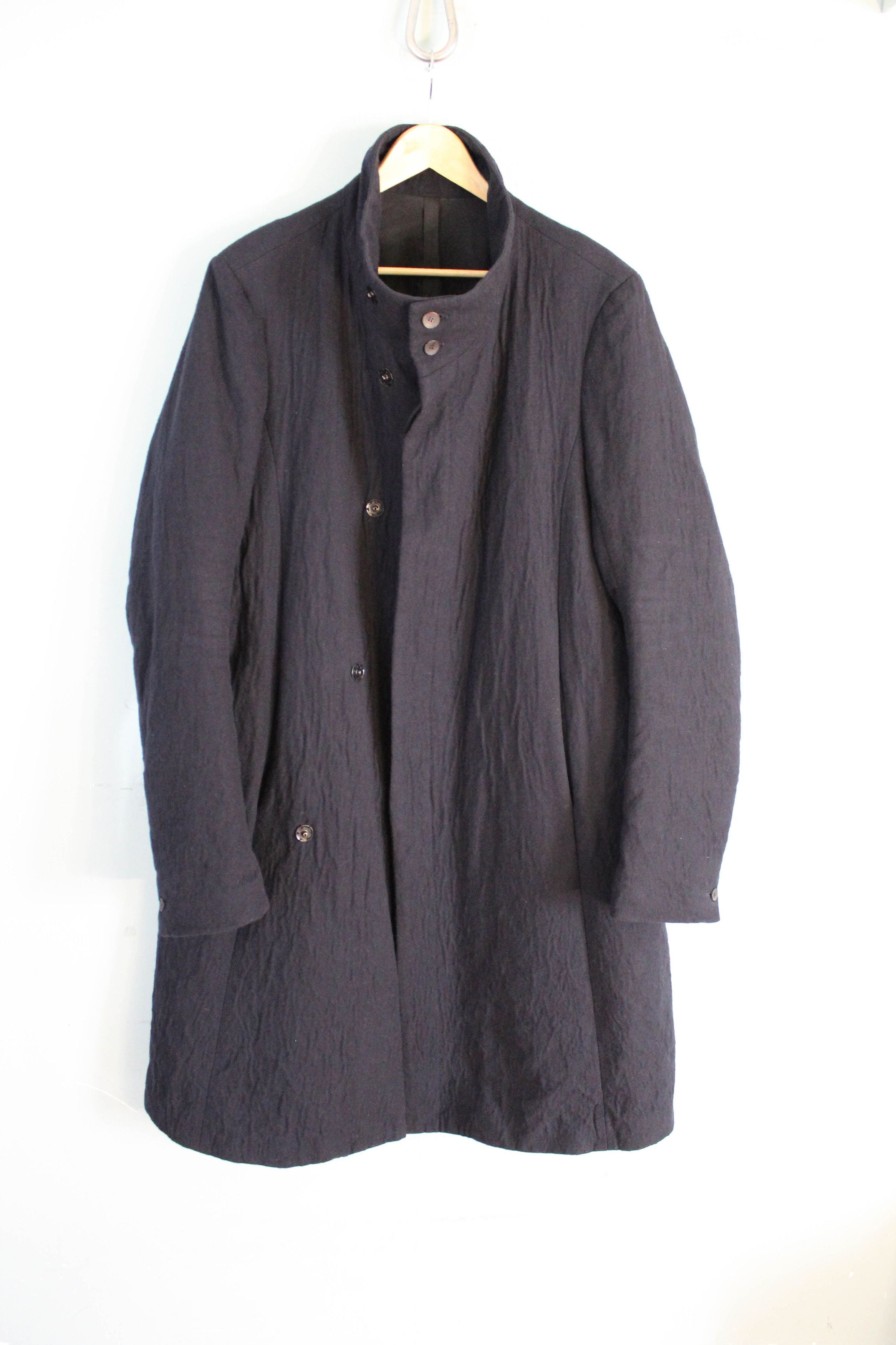 Poeme Bohemien Heavy Wool And Metal Long Overcoat
