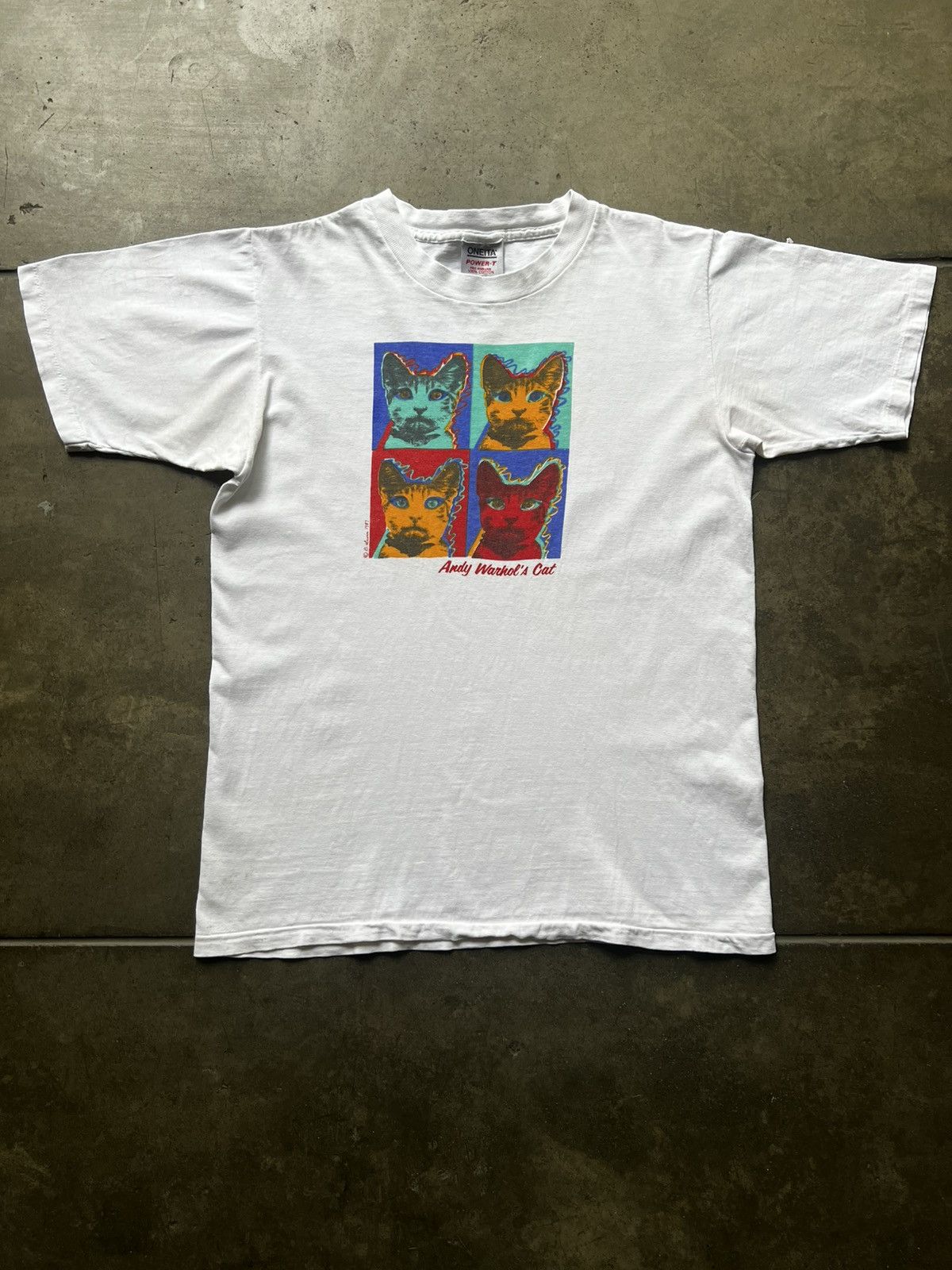 Vintage 1987 Andy Warhol S Cats Pop Art Tee Shirt Haring Dali Kahlo Hoodie, Sweatshirt | FlexRushtees.com