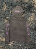 Hearts Chrome Hearts Grey Hoodie Purple Floral Small Worn Lightly