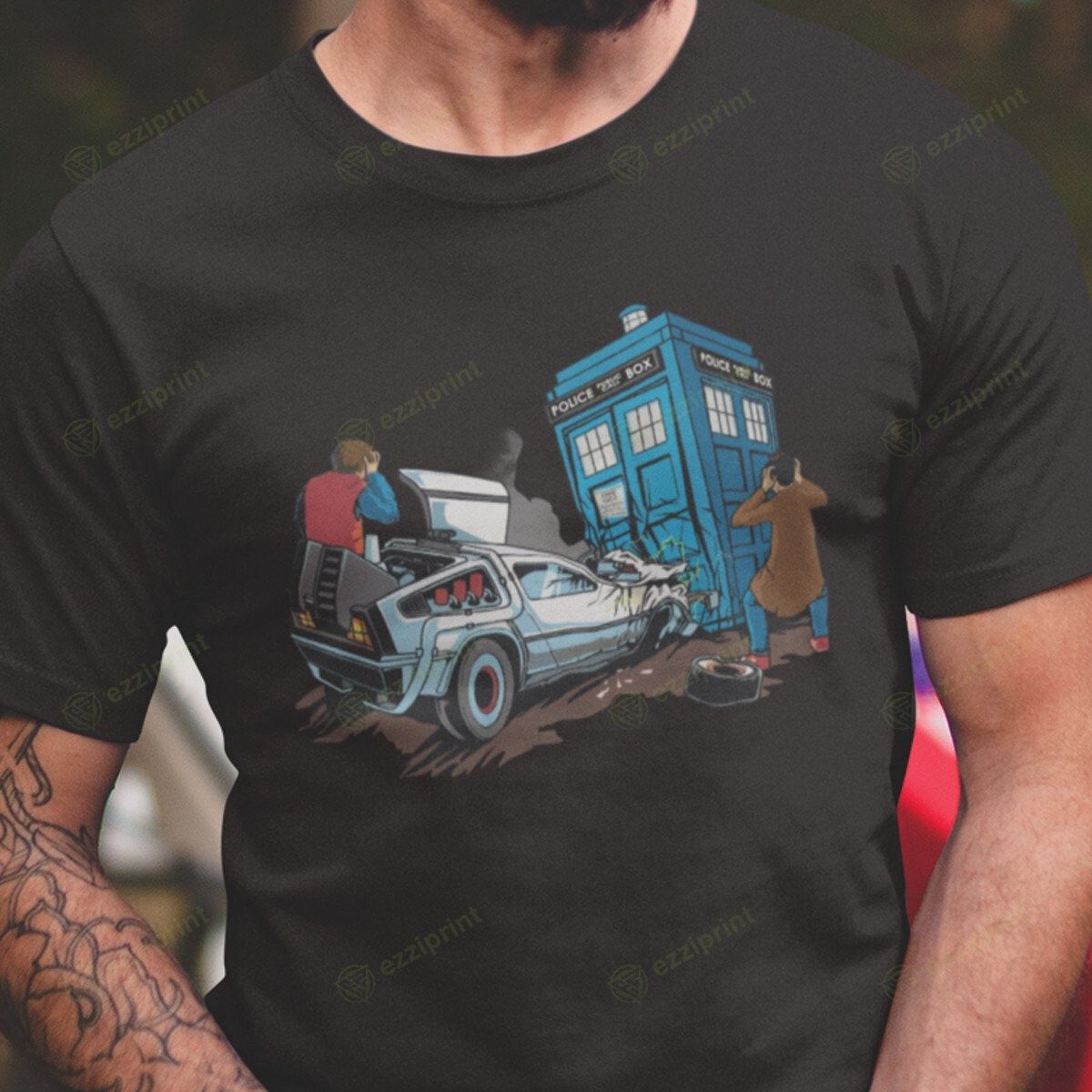 Unbranded Brand The Crash Doctor Who Back To The Future Mashup T Shirt