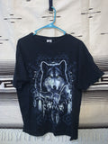 Vintage 90 S Wolf Tee Shirt Size Medium Hoodie, Sweatshirt | FlexRushtees.com