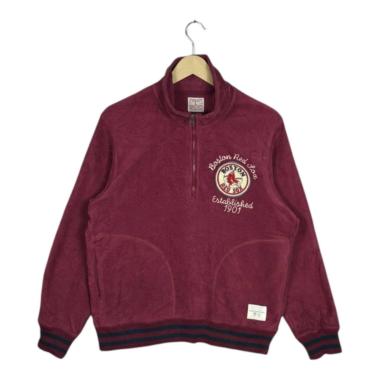 Mlb Boston Red Sox Fleece Quarter Zip L