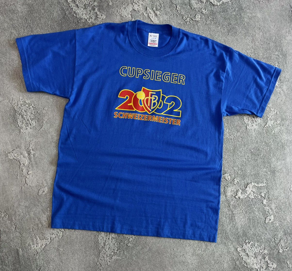 Vintage Fc Basel 2002 Champions Y2k Men S Blue Shirt Size Xl Hoodie, Sweatshirt | FlexRushtees.com