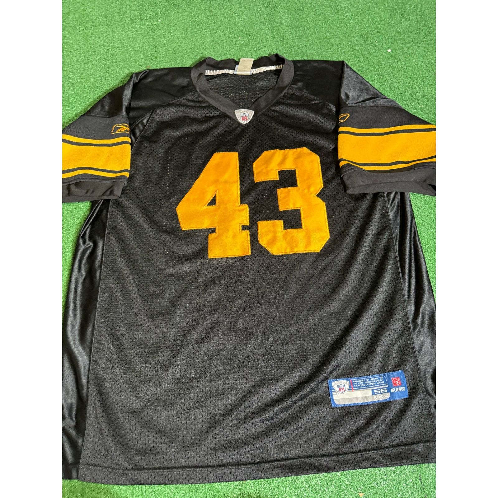 Reebok Vintage Troy Polamalu Steelers Jersey Sz 56 Black