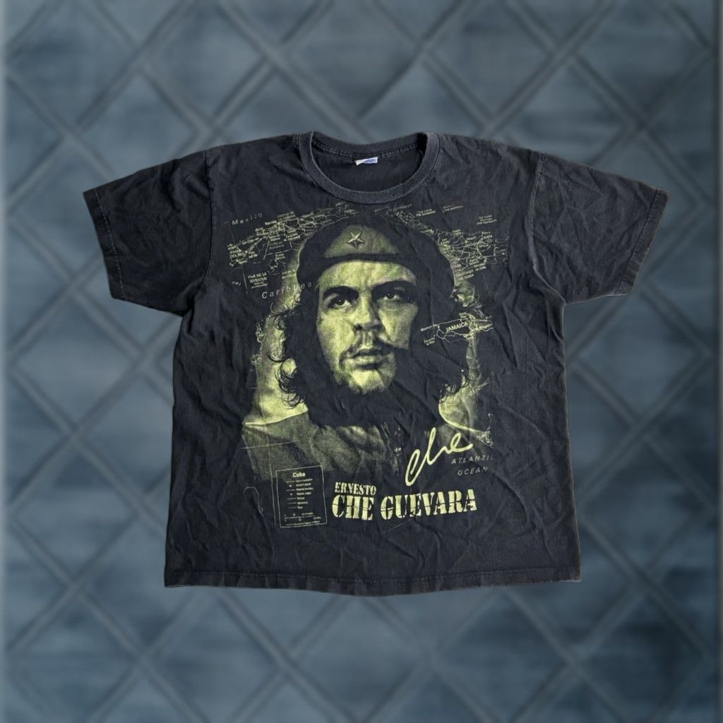 Vintage American Mills Ernesto Che Guevara Shirt Mens Large Short Sleeve Black T Shirt Men Hoodie, Sweatshirt