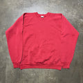 Vintage 90s Fruit Of The Loom Red Blank Boxy Sweatshirt