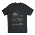 Vintage Mountain T Shirt Men Geometric Mountain Range Graphic Tee