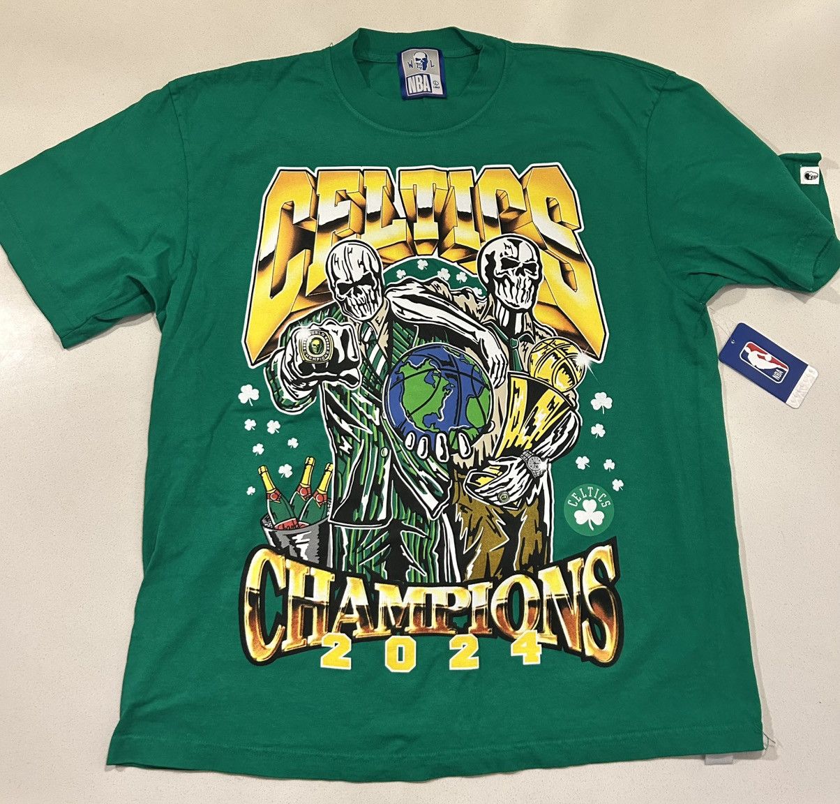 Lotas Warren Lotas Celtics Championship 2024 Tee Green Hoodie, Sweatshirt | FlexRushtees.com