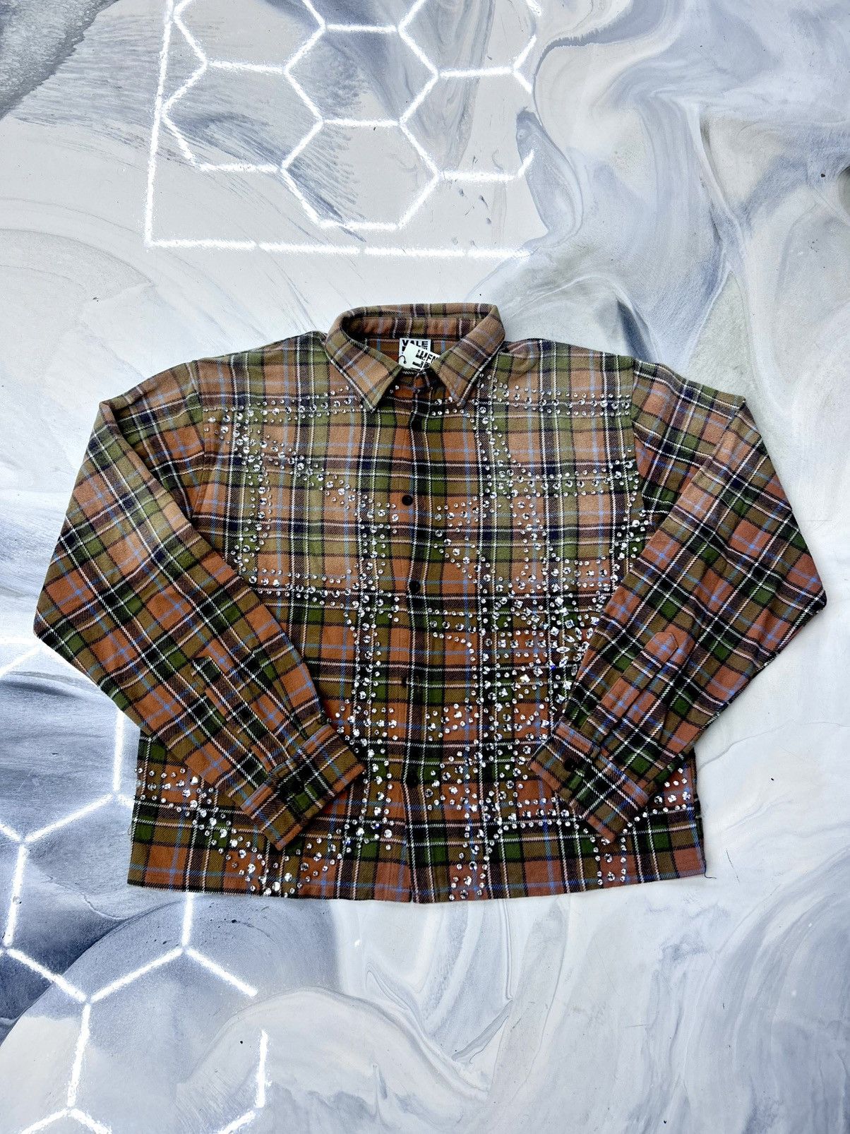 Vale Pumpkin Crystal Flannel Size L