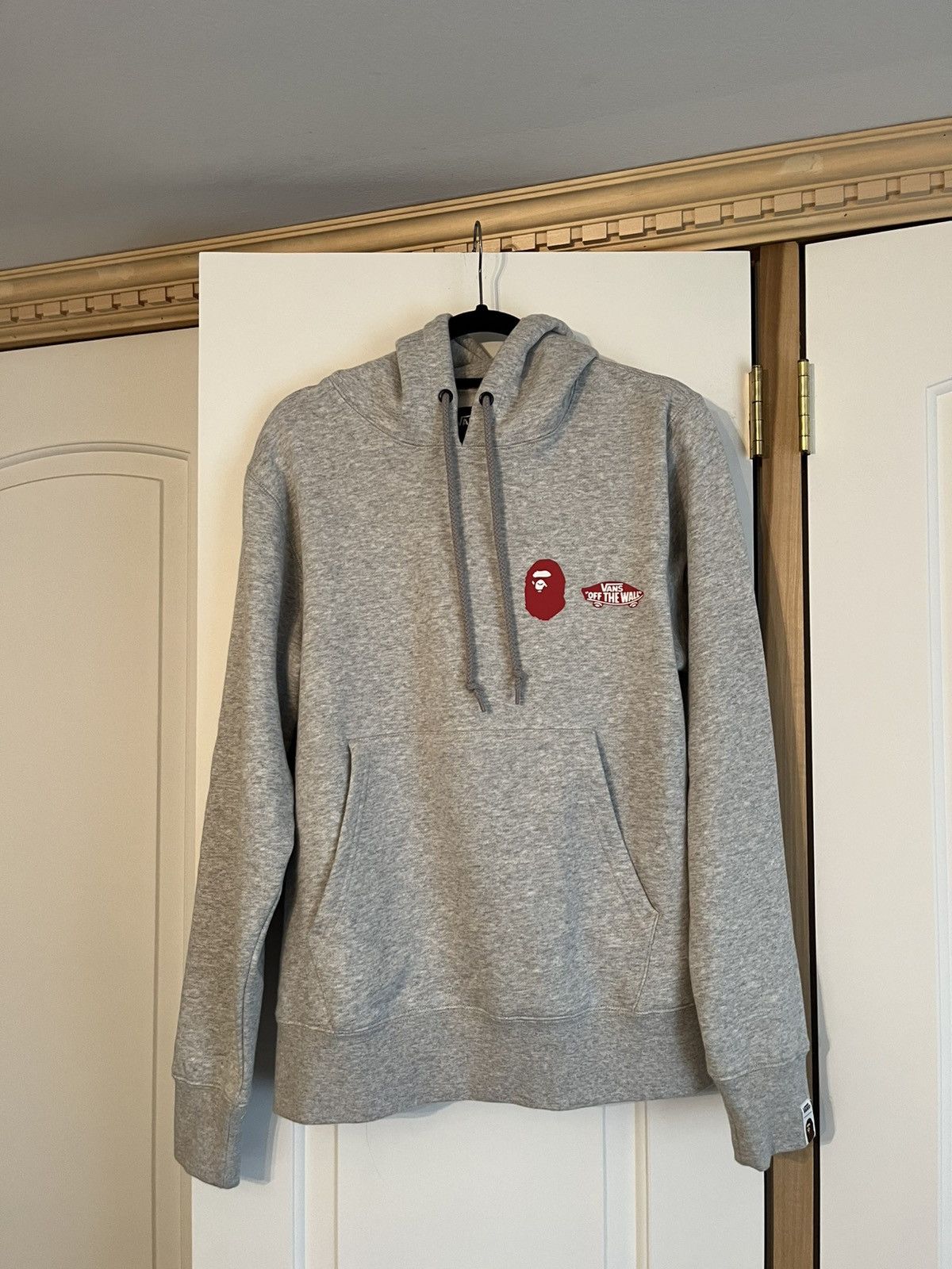 Bape X Vans Heather Gray Hoodie Size L
