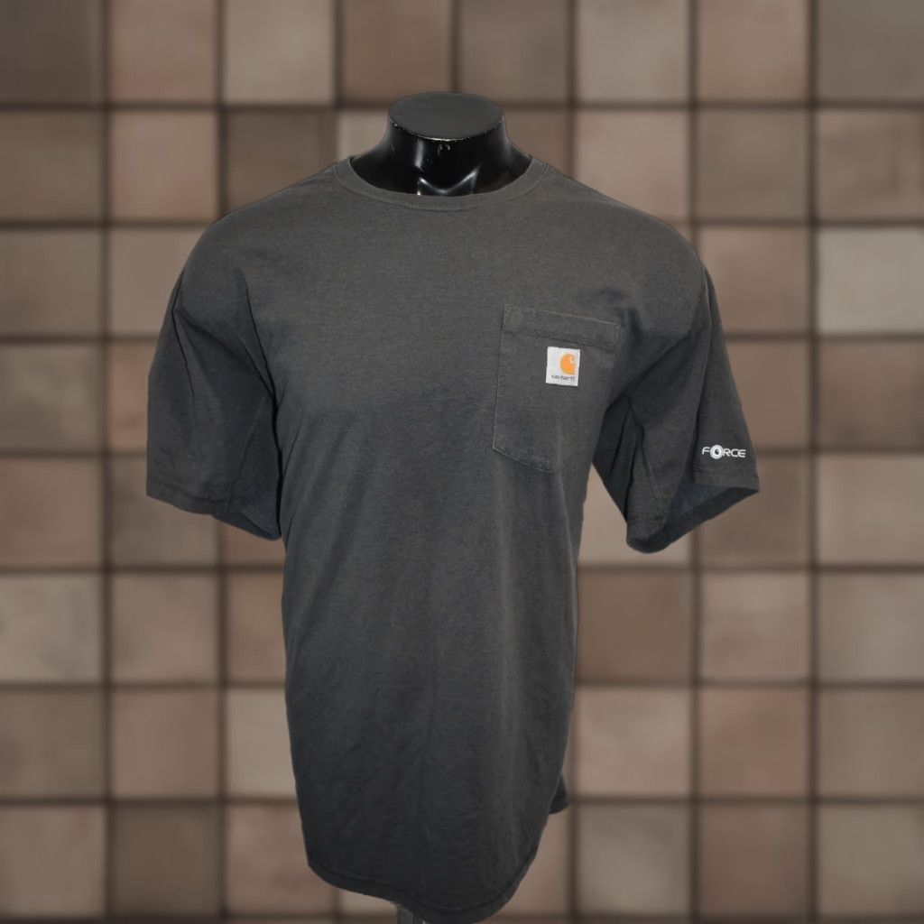Carhartt Force Work T Shirt Mens 2xl Gray Short Sleeve Cotton Blend Front Pocket T Shirt Al Hoodie, Sweatshirt