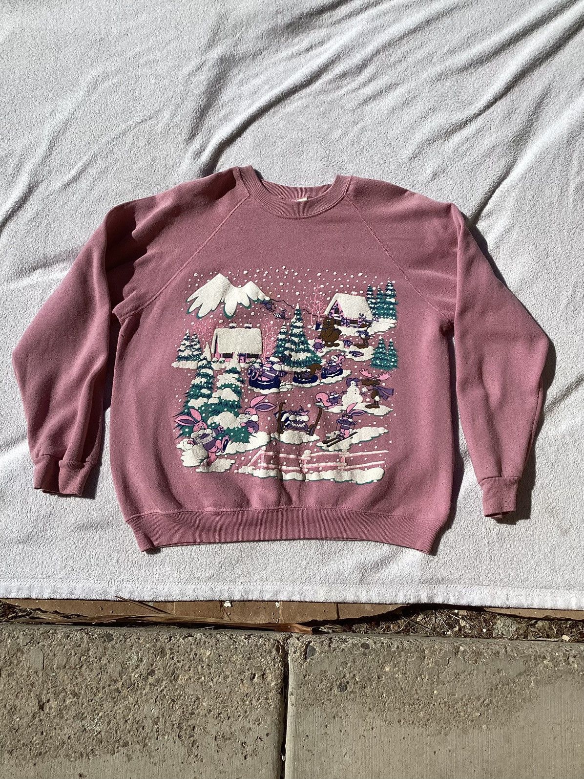 Other Vtg 80s 90s Winter Wonderland Nature Animals Snow Sweatshirt T-Shirts, Hoodie | FlexRushtees.com