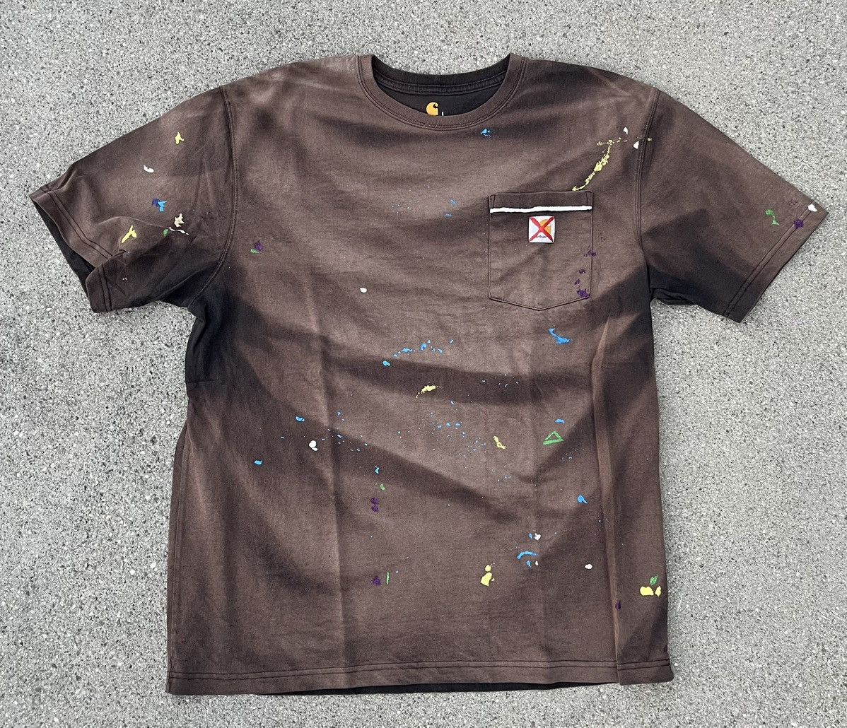 Custom Carhartt T Shirt Sun Fade Thrashed Distressed Pocket Hoodie, Sweatshirt | FlexRushtees.com
