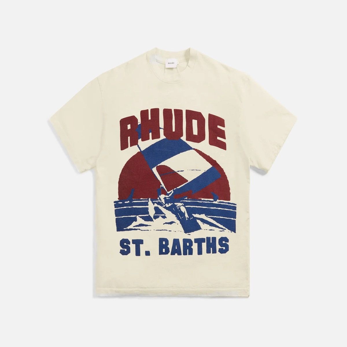 Rhude Vintage White Windsurf Tee Size 2xl Hoodie, Sweatshirt | FlexRushtees.com