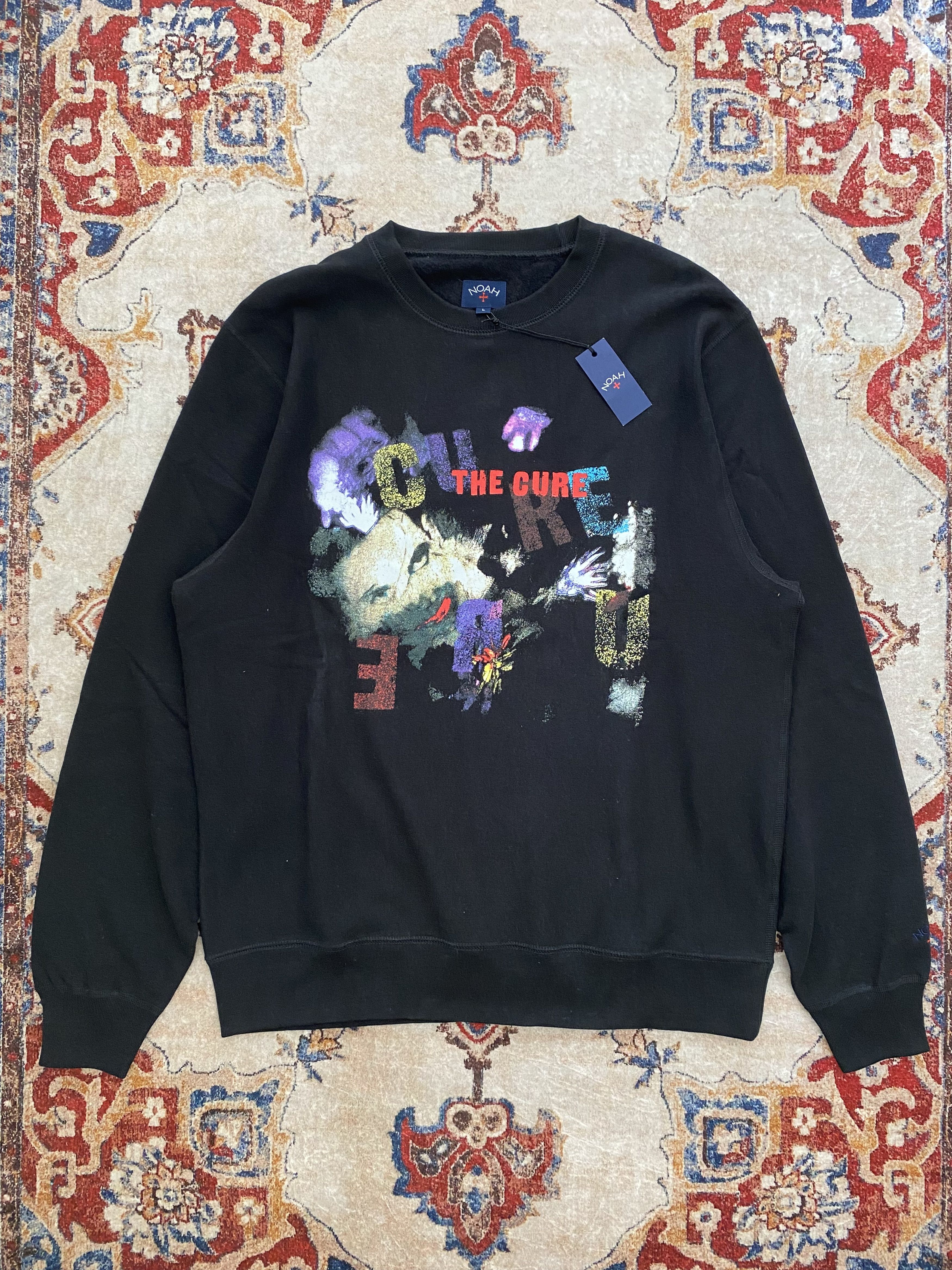 The Cure Noah X The Cure Crewneck Sweatshirt Black T-Shirts, Hoodie | FlexRushtees.com