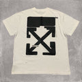 White Off White Large Tech Marker White Tee Adam Is Eve Virgil Hoodie, Sweatshirt | FlexRushtees.com