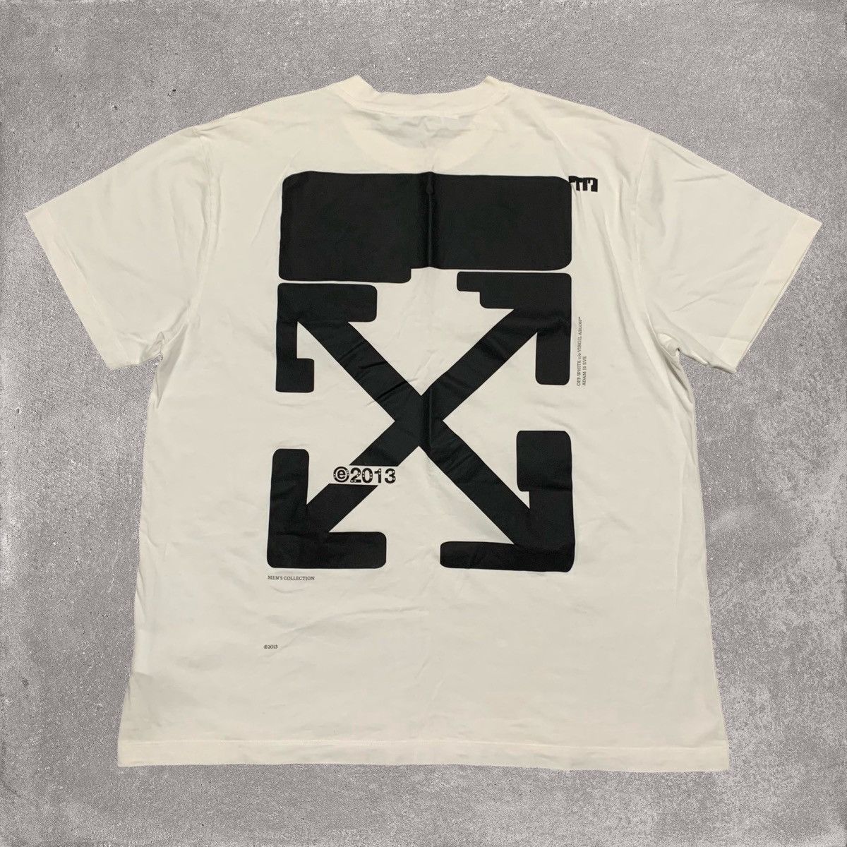 White Off White Large Tech Marker White Tee Adam Is Eve Virgil Hoodie, Sweatshirt | FlexRushtees.com