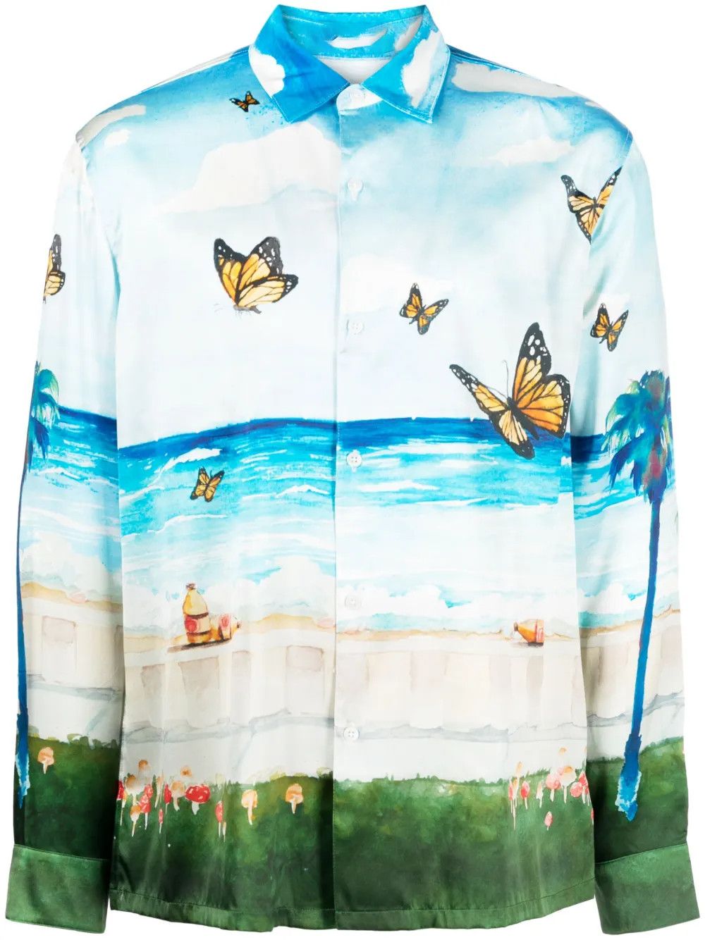 Other Butterfly Beach Shirt Blue