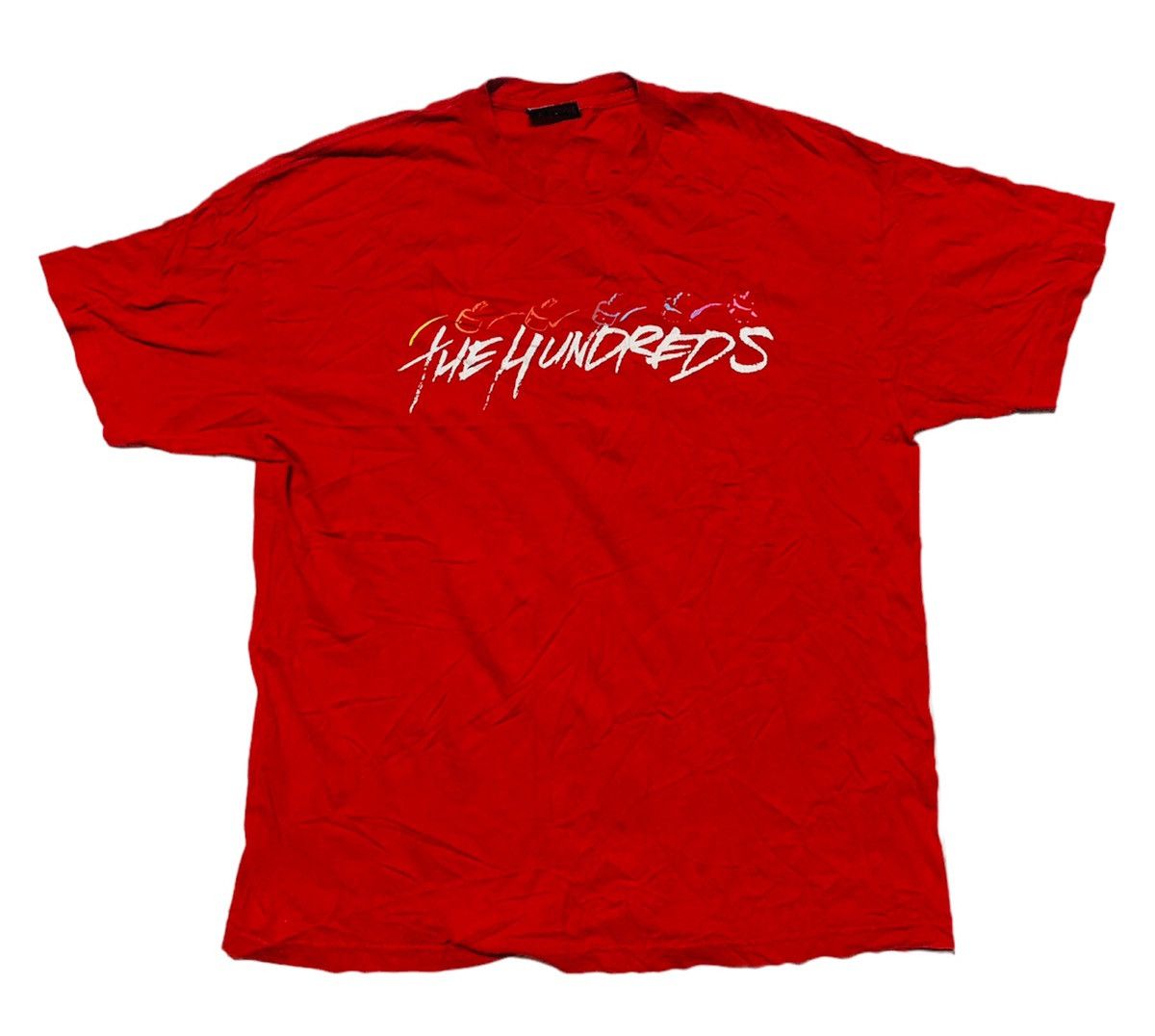 Hundreds The Hundreds Bomb Big Spell Out Logo Red Xl Tee Hoodie, Sweatshirt | FlexRushtees.com