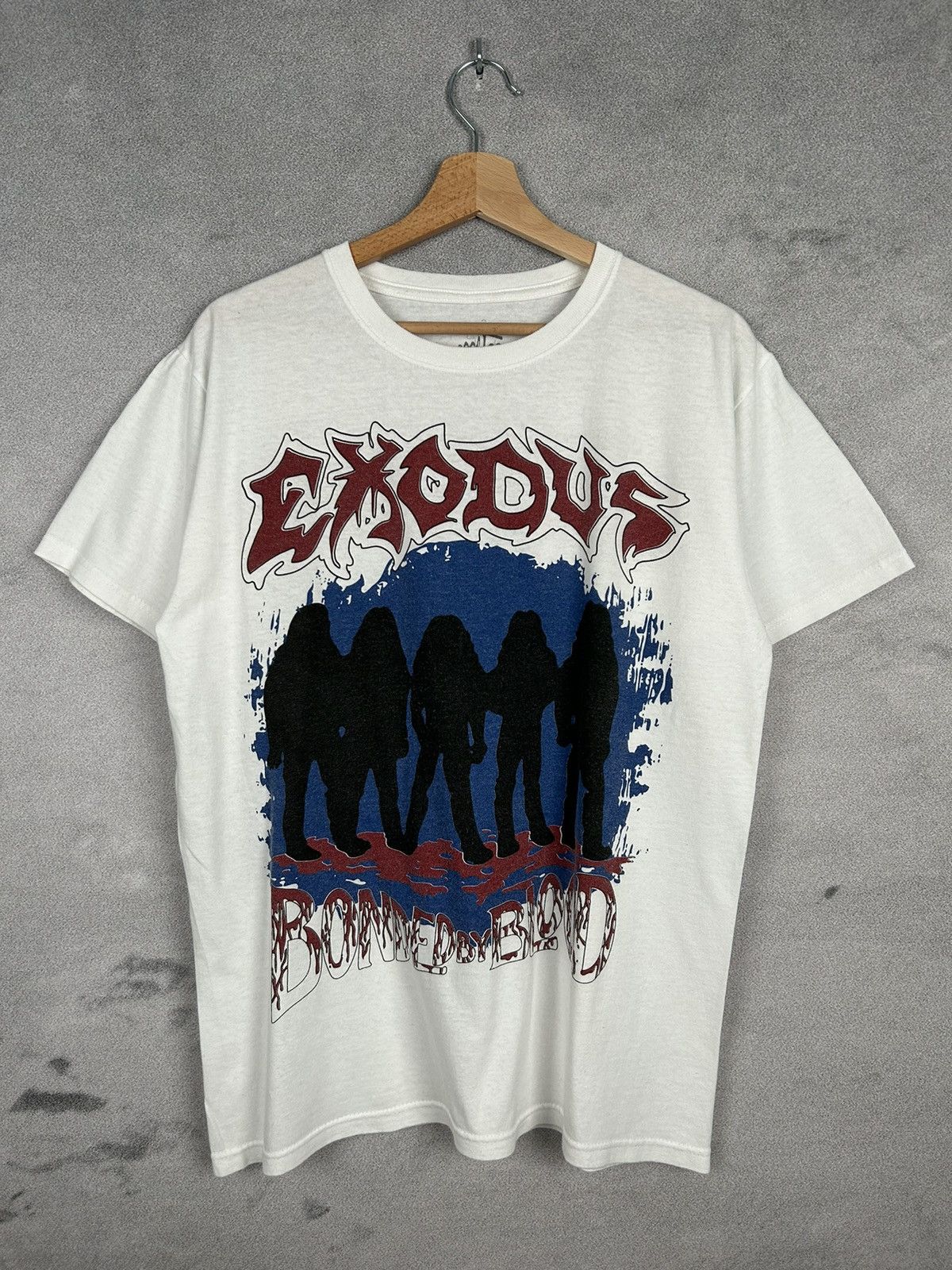 Band Tees Vintage Exodus Bonded By Blood Rock Band Tee Thrash Metal Hoodie, Sweatshirt | FlexRushtees.com