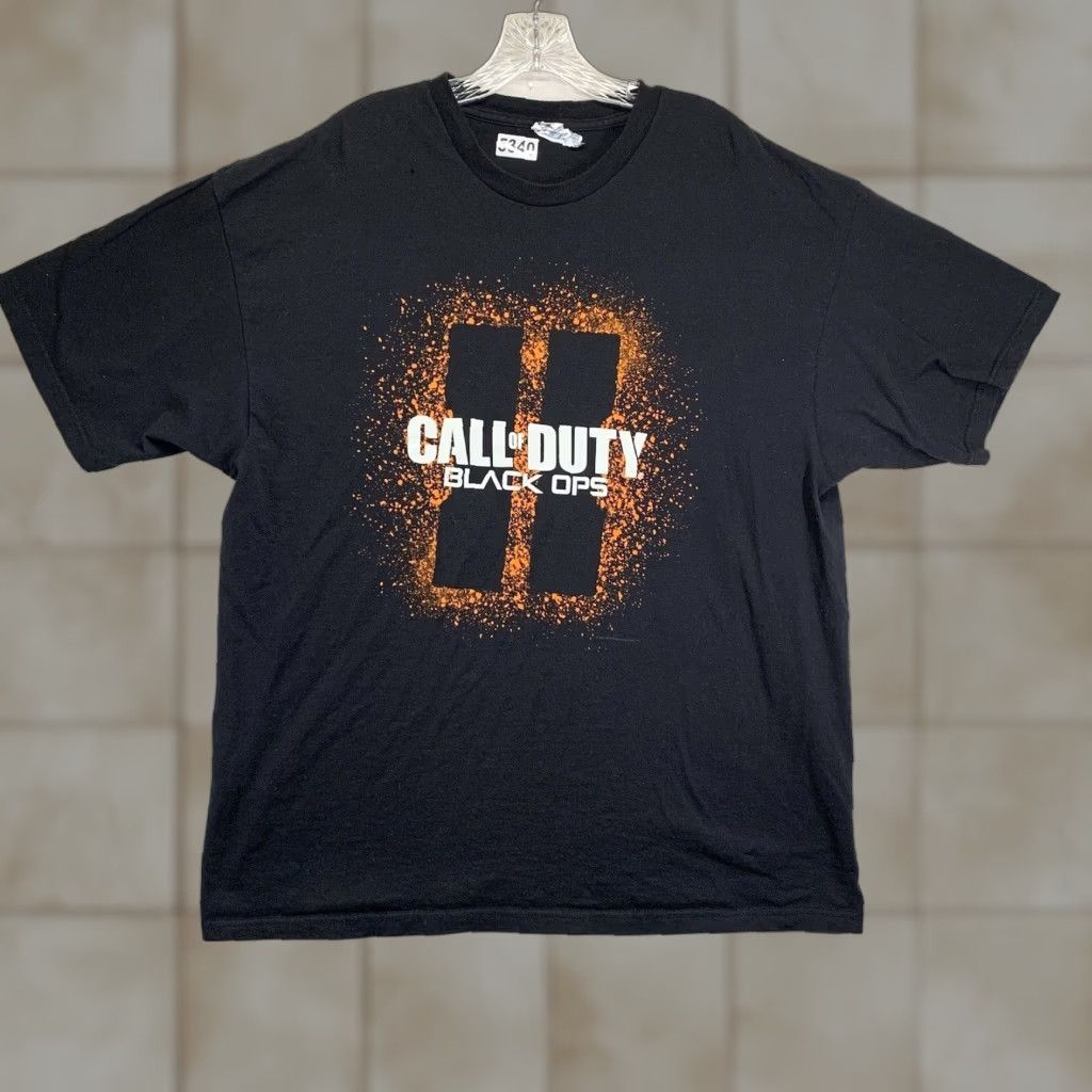 Vintage Call Of Duty T Shirt Men 2xl Black Graphic Print Short Sleeve Military Video Games M