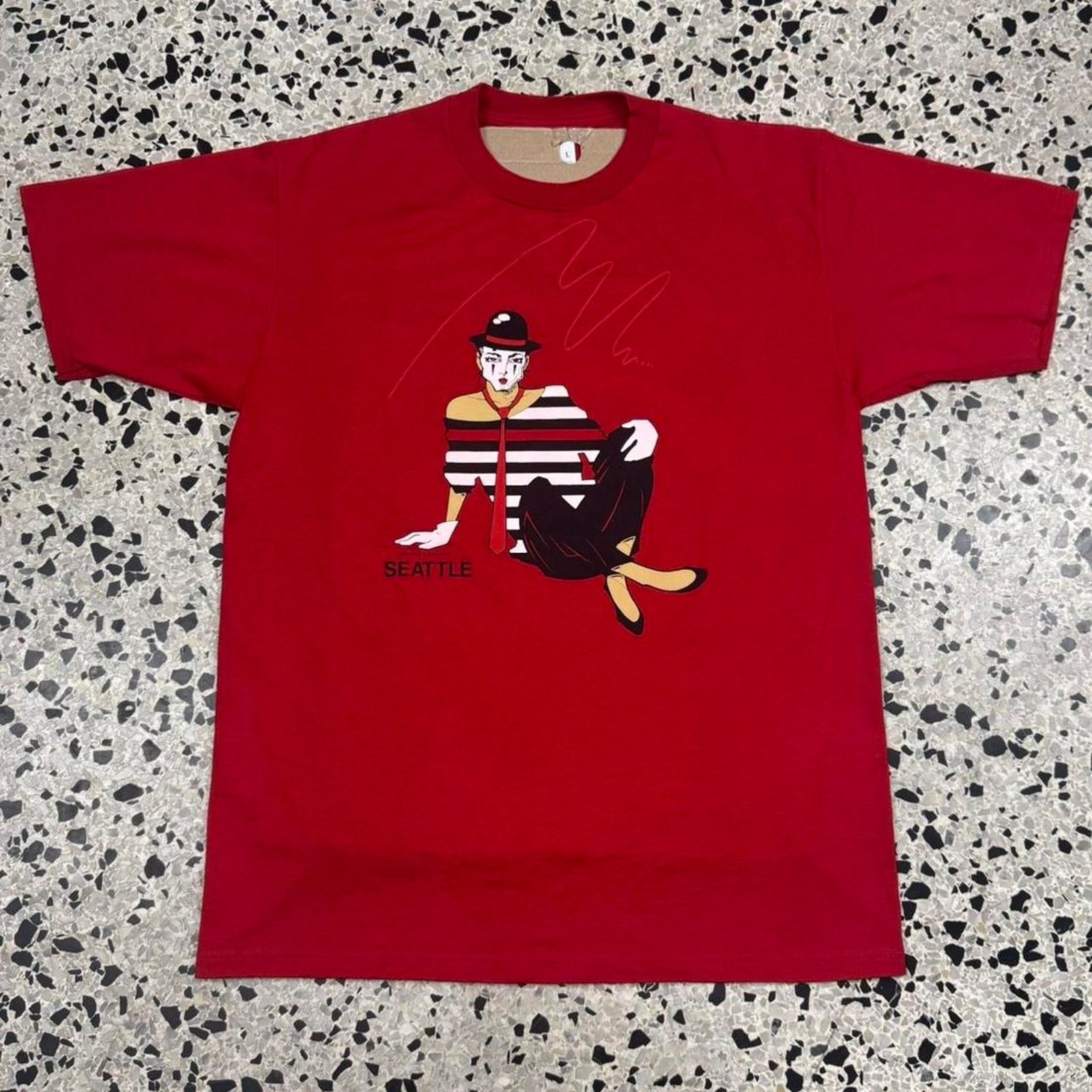Vintage 90s Jeffrey L Pollard Seattle Mime Tee Hoodie, Sweatshirt | FlexRushtees.com