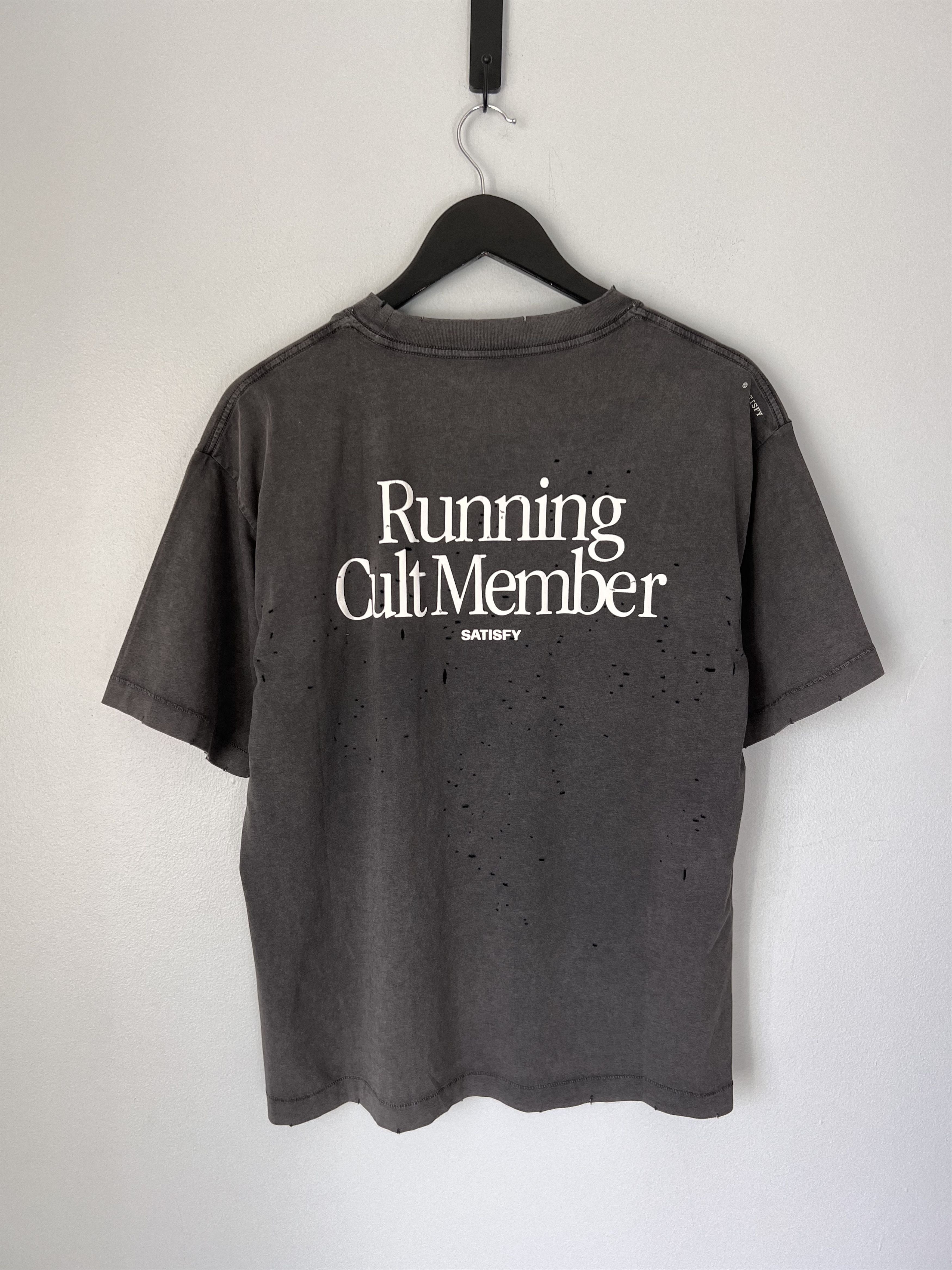 Satisfy Running Cult Member Mothtech Tee In Black Hoodie, Sweatshirt | FlexRushtees.com