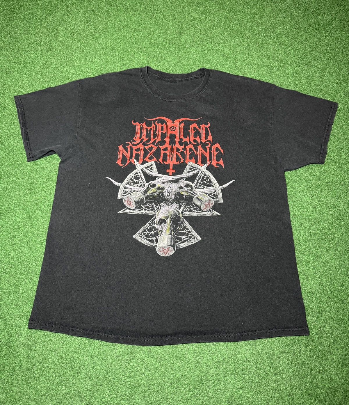 Band Tees Imapled Nazarene Death Metal 8 Headed Serpent Lrg T Shirt Hoodie, Sweatshirt | FlexRushtees.com